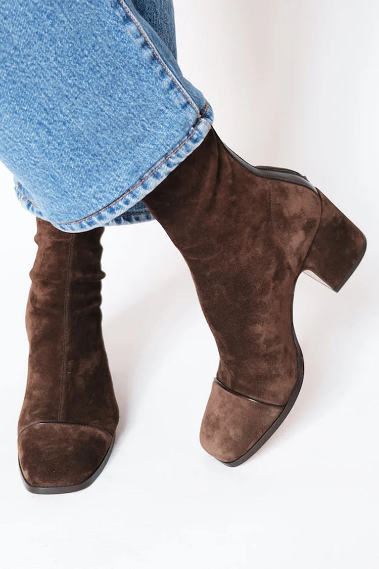 Victoria Winter Boots Brown - Heeled Ankle Boots | Limited Stock