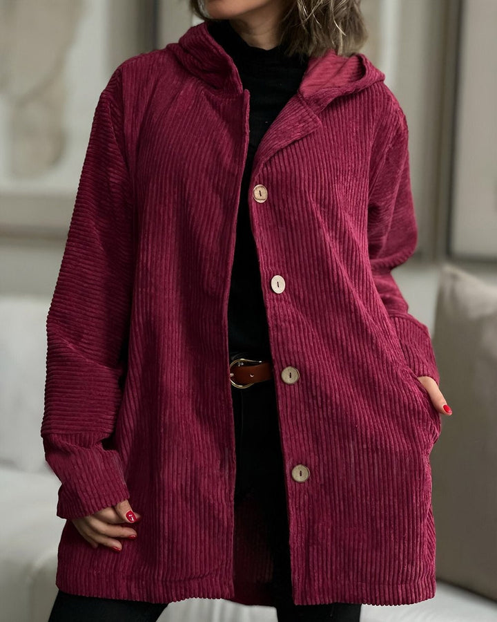 The Canadiva™ Corduroy Coat – Soft, Warm & Effortlessly Chic