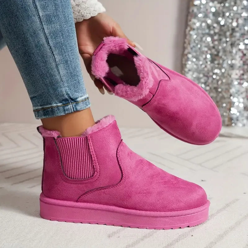 Becky Solid Color Short Boots