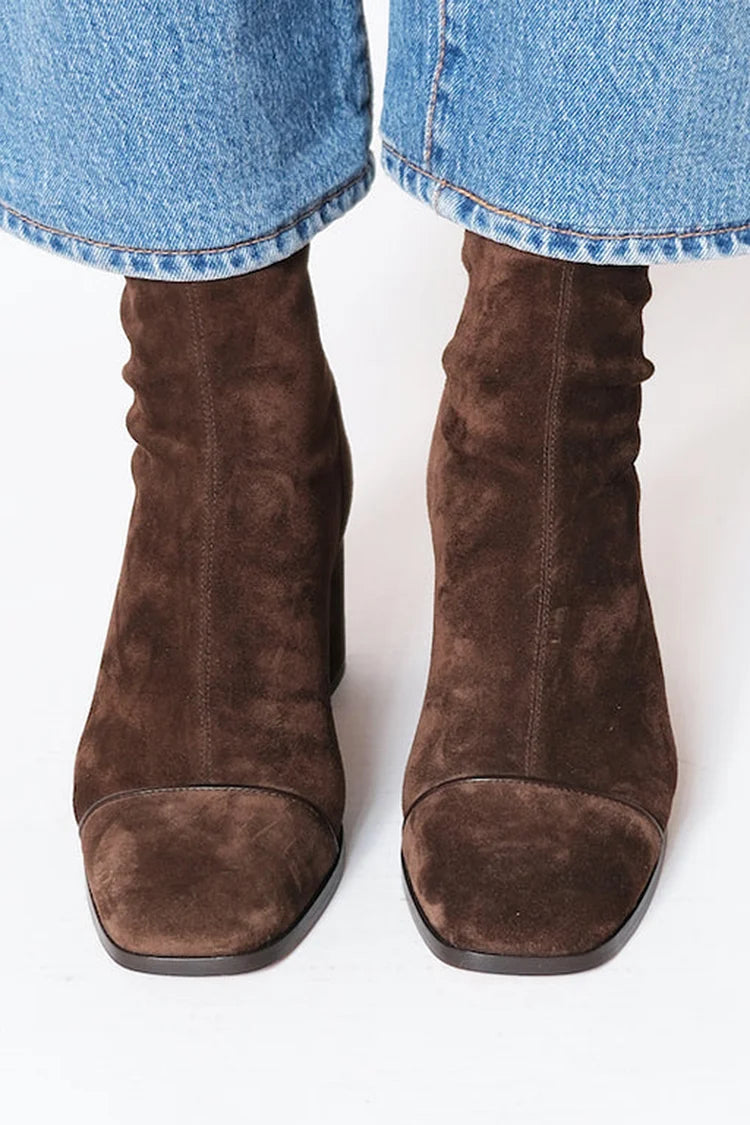 Victoria Winter Boots Brown - Heeled Ankle Boots | Limited Stock