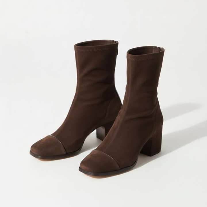 Victoria Winter Boots Brown - Heeled Ankle Boots | Limited Stock
