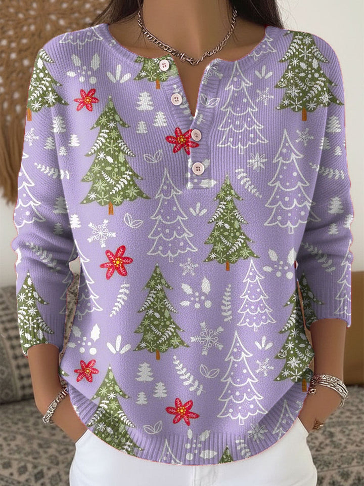 Christmas Sweater With Buttons