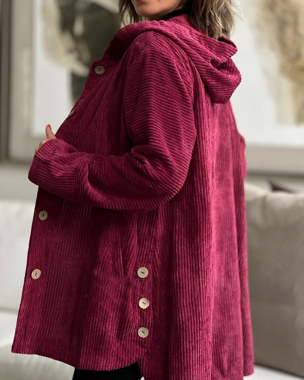 The Canadiva™ Corduroy Coat – Soft, Warm & Effortlessly Chic