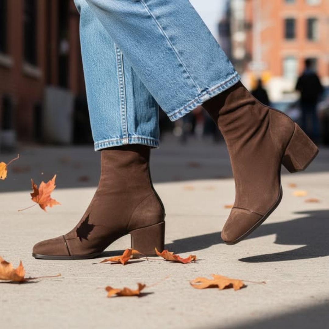 Victoria Winter Boots Brown - Heeled Ankle Boots | Limited Stock