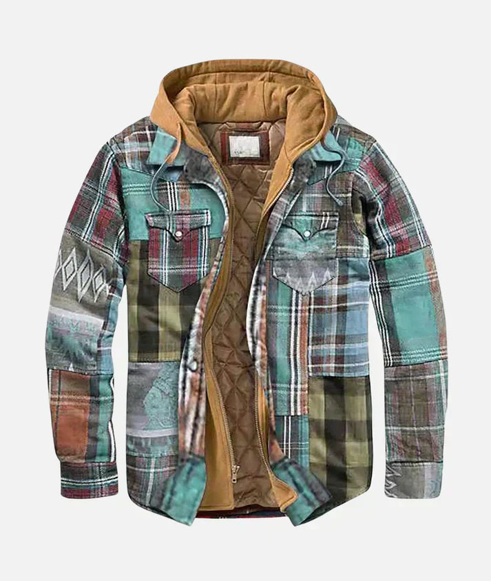 Alain – Plaid patchwork jacket