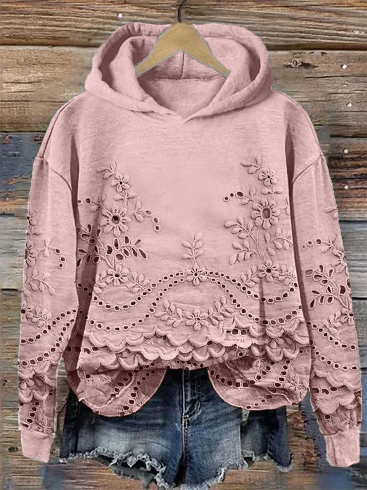 Sofie | Hoodie with Floral Embroidery