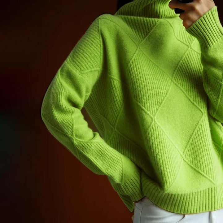 REMMY | Textured Turtleneck Knit Sweater