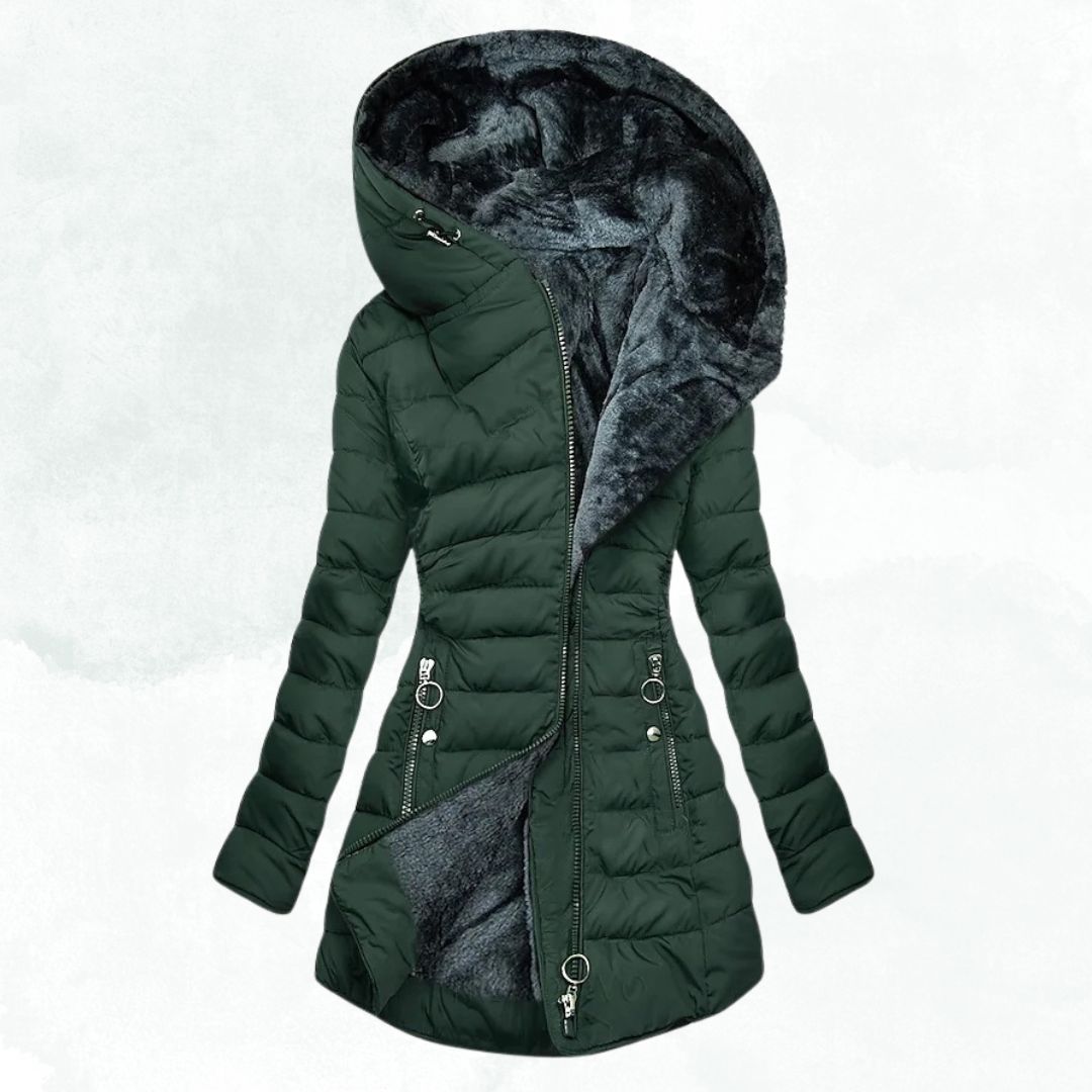 Winter jacket with warm fur lining