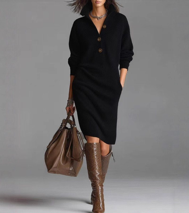 Scarlett - Chic Knit Midi Dress