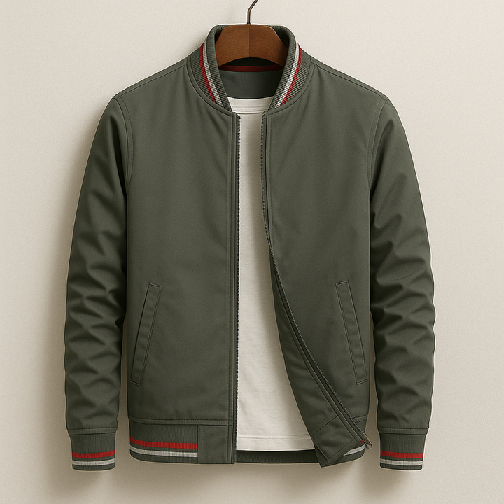 Kevin - Striped bomber jacket for a modern and casual style