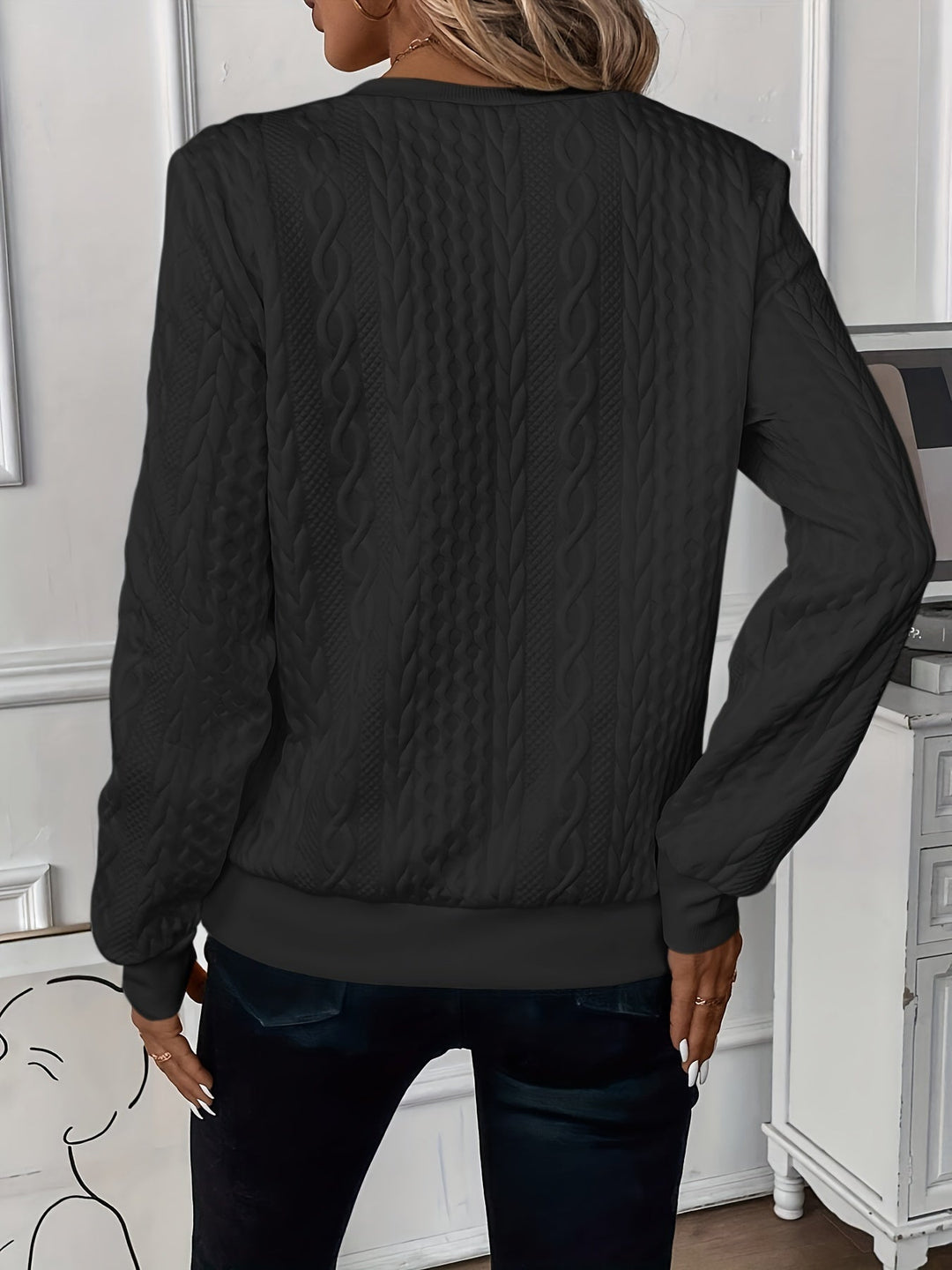 Emma | Women zip-up cable knit sweater