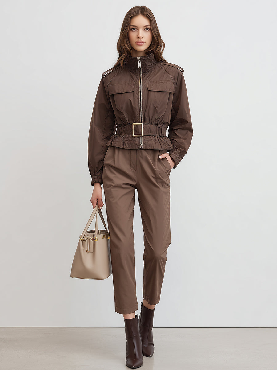 Belted Brown Nylon Utility Set