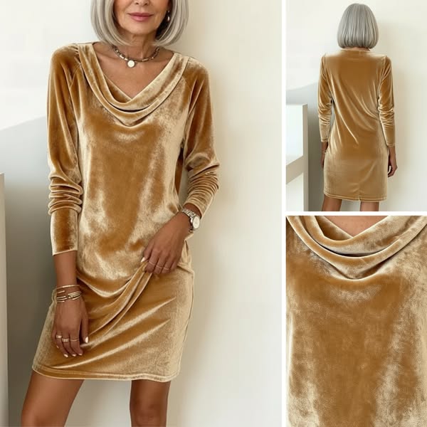 Melanie - Loose Fitting Velvet Dress