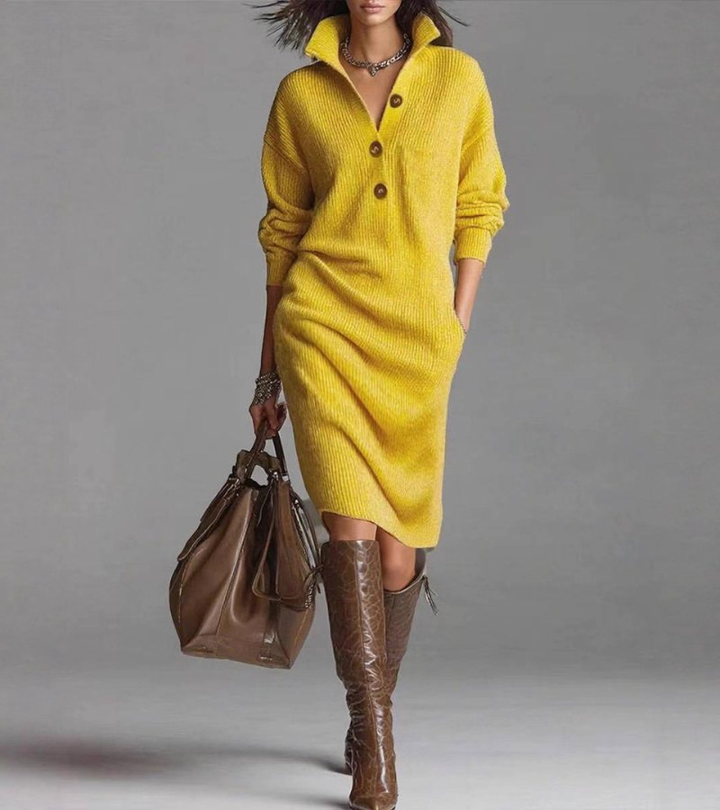 Scarlett - Chic Knit Midi Dress