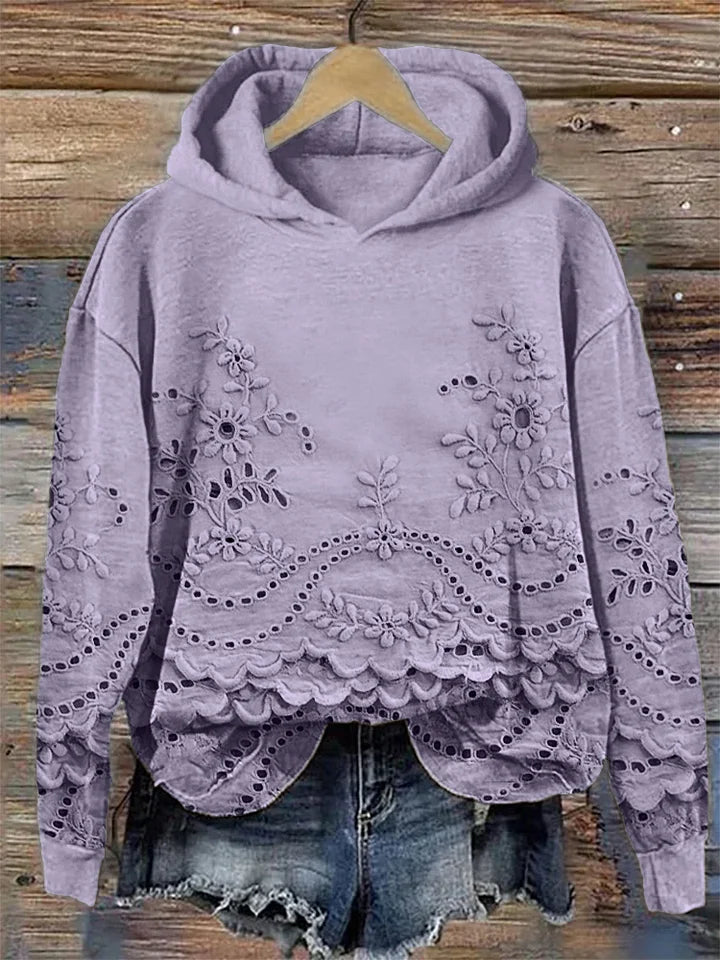 Sofie | Hoodie with Floral Embroidery