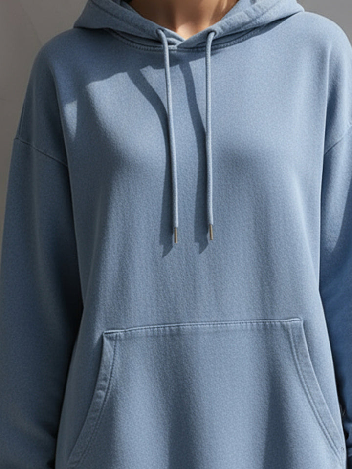 Sky Blue Oversized Hoodie Mini Dress