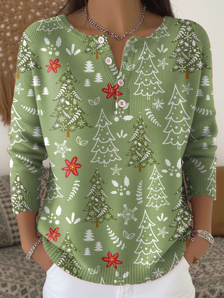 Christmas Sweater With Buttons