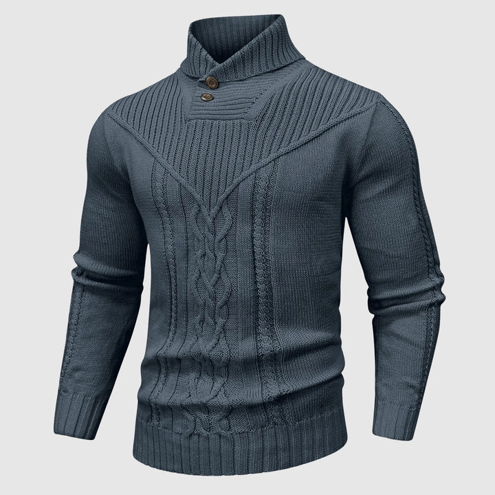 Paul | Veneti Tailored Pullover with Stand-Up Collar