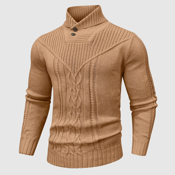 Paul | Veneti Tailored Pullover with Stand-Up Collar