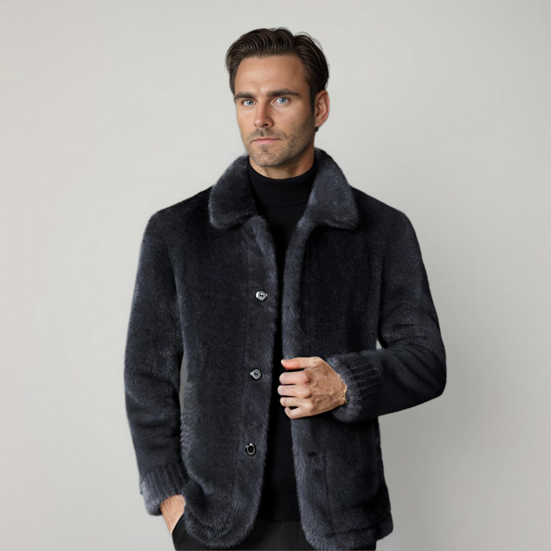 Aldéric - Men's Elegant Faux Fur Parka Coat
