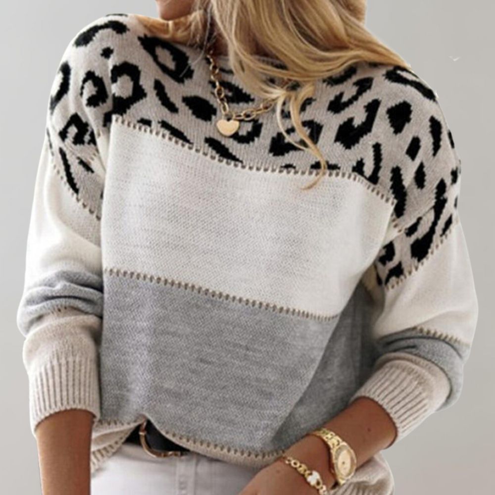 CHARLENE® - Leopard Winter Sweater | Elegant Warmth for Canadian Women