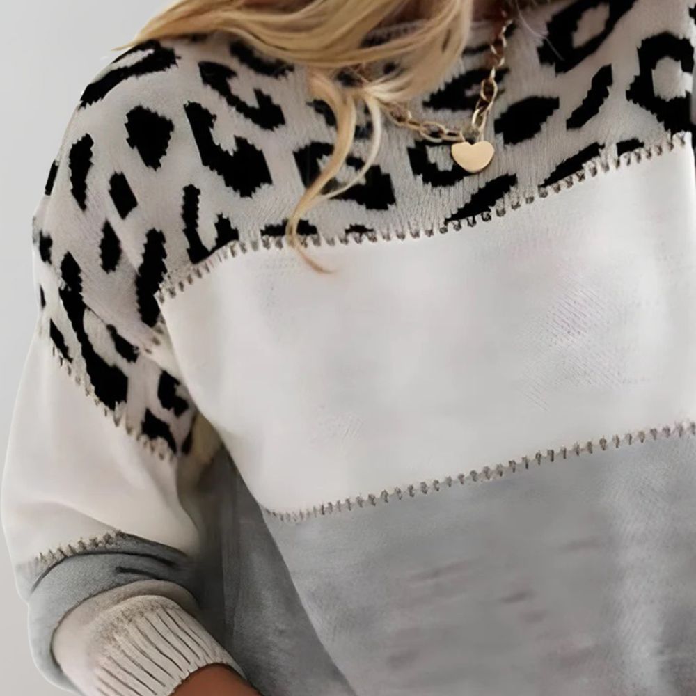 CHARLENE® - Leopard Winter Sweater | Elegant Warmth for Canadian Women