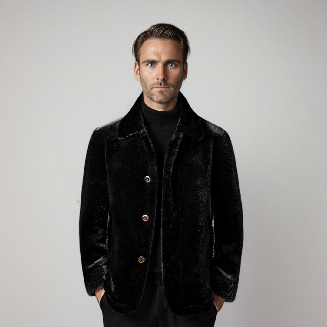 Aldéric - Men's Elegant Faux Fur Parka Coat