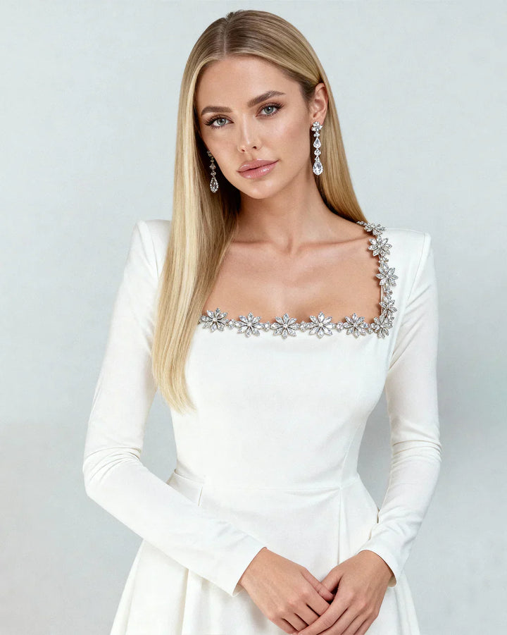 Brooke - Elegant Long Sleeve Mini Dress