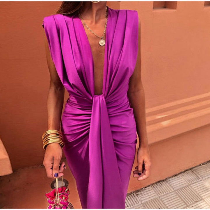 Elaine™ | Elegant V-Neck Dress