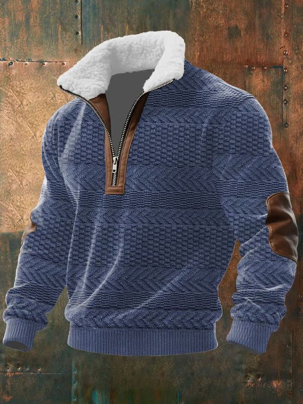Joris - Pull Zippé Doublé à Col Haut