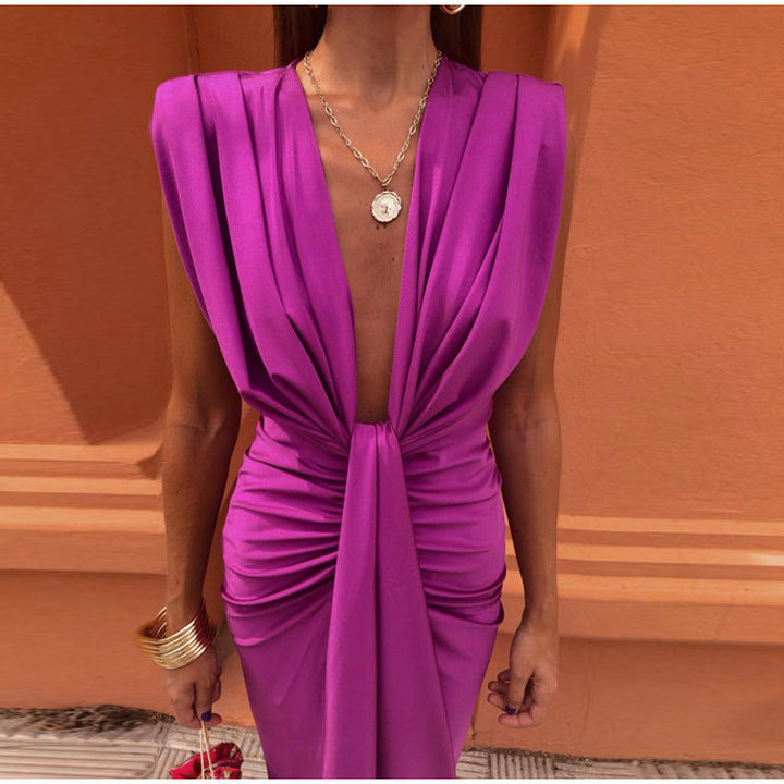 Elaine™ | Elegant V-Neck Dress