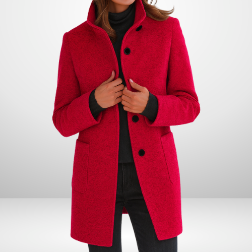 Sophie Sleek Wool Blend Tailored Coat