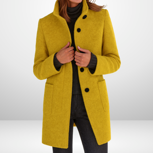 Sophie Sleek Wool Blend Tailored Coat