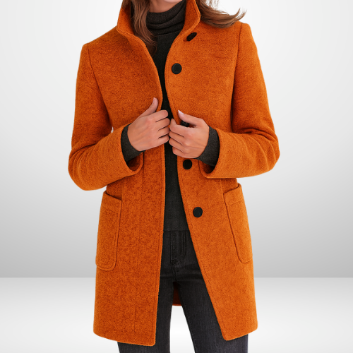 Sophie Sleek Wool Blend Tailored Coat