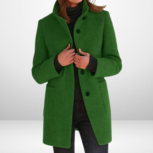 Sophie Sleek Wool Blend Tailored Coat