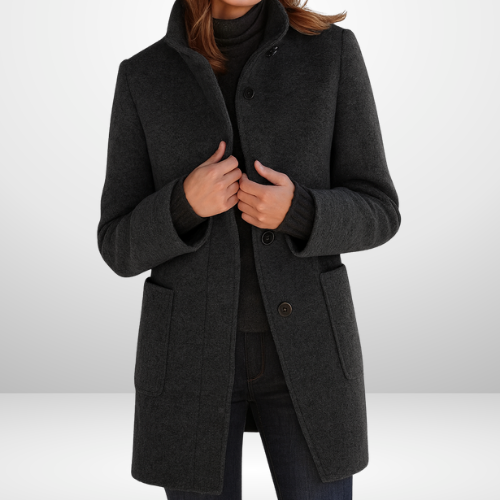 Sophie Sleek Wool Blend Tailored Coat