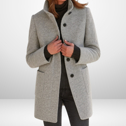 Sophie Sleek Wool Blend Tailored Coat