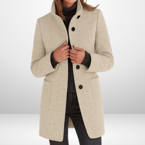 Sophie Sleek Wool Blend Tailored Coat