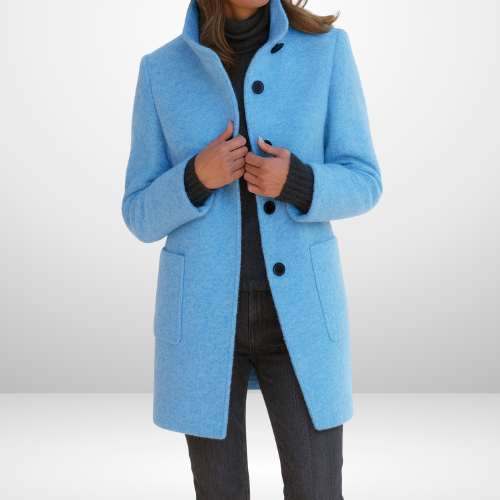 Sophie Sleek Wool Blend Tailored Coat