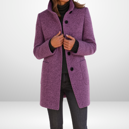 Sophie Sleek Wool Blend Tailored Coat
