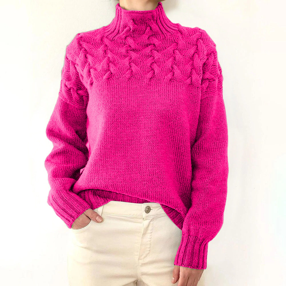 Andrea | Cozy Turtleneck Knit Sweater