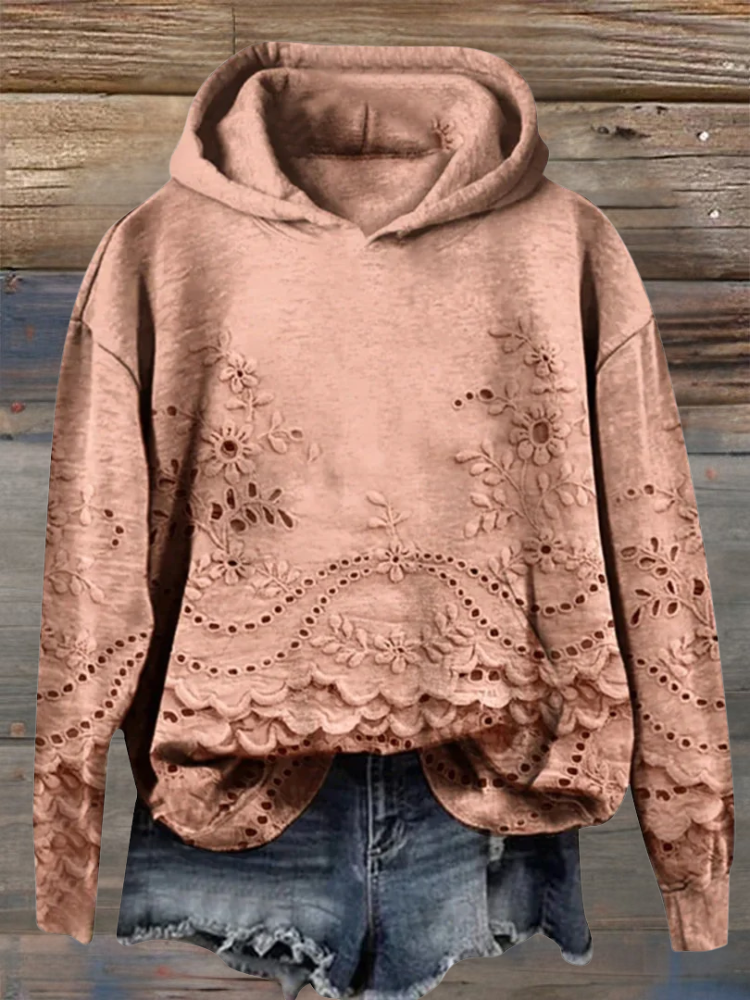 Sofie | Hoodie with Floral Embroidery