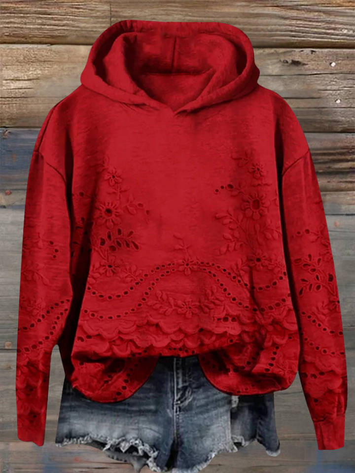 Sofie | Hoodie with Floral Embroidery