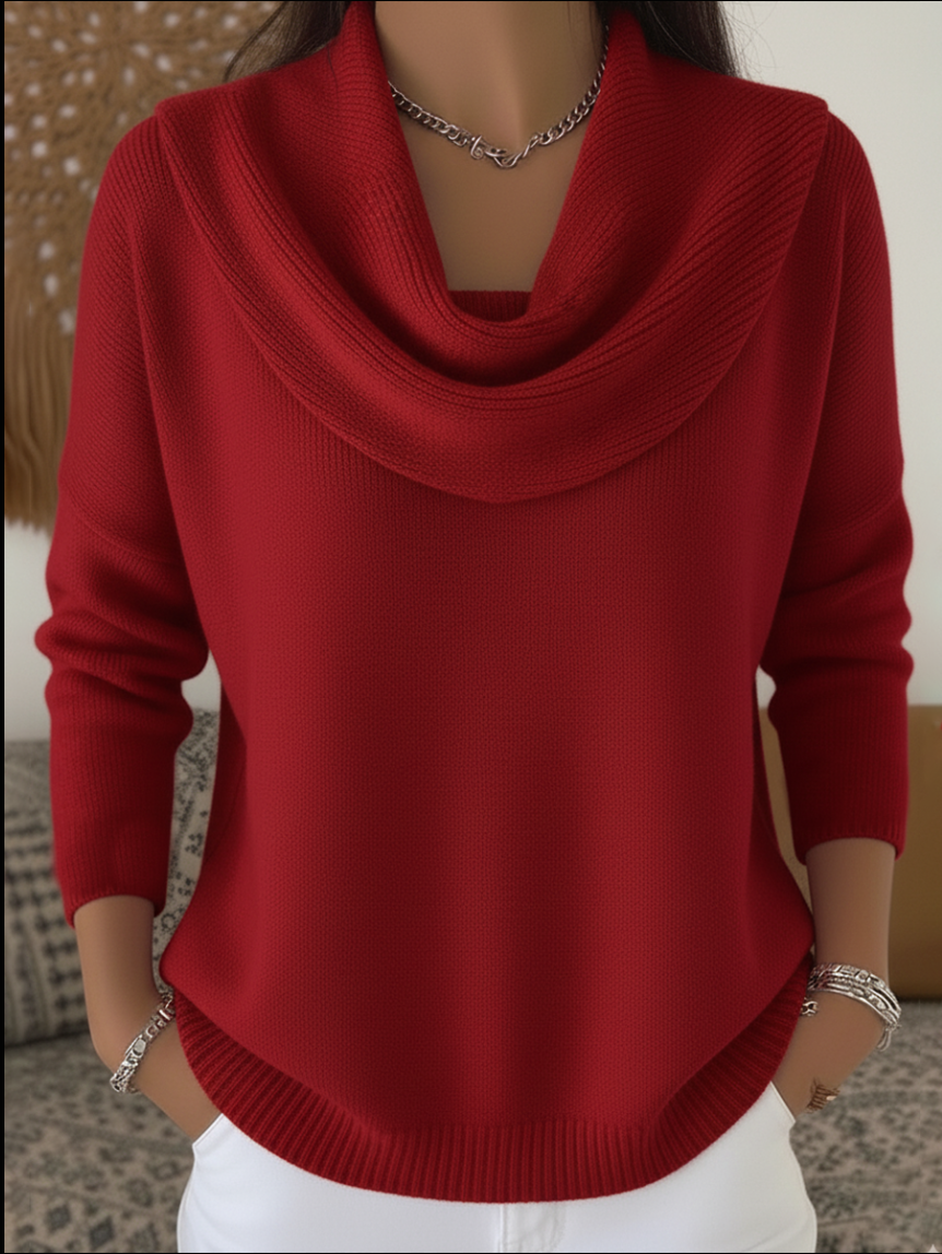 Stylish Cowl Collar Sweater
