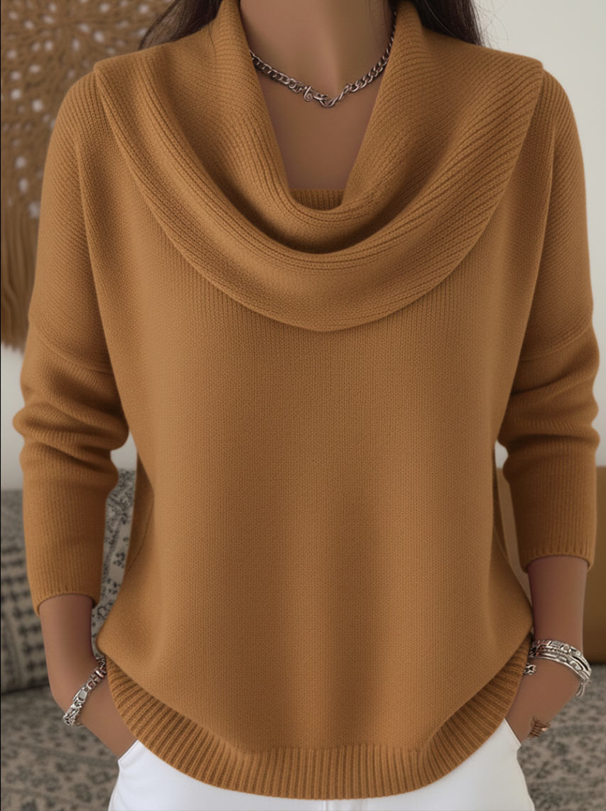 Stylish Cowl Collar Sweater