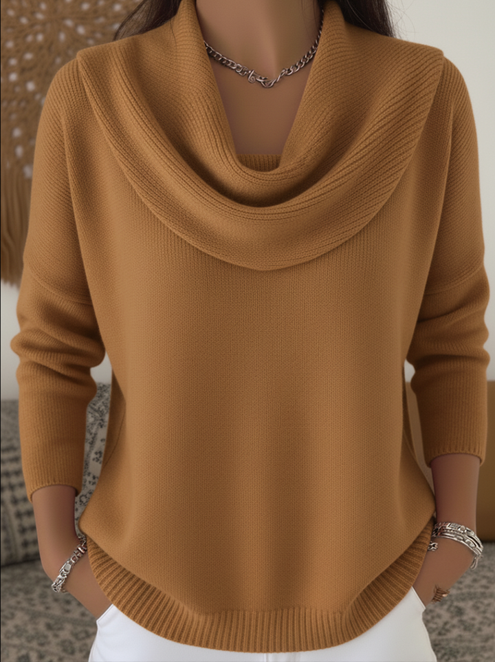 Stylish Cowl Collar Sweater