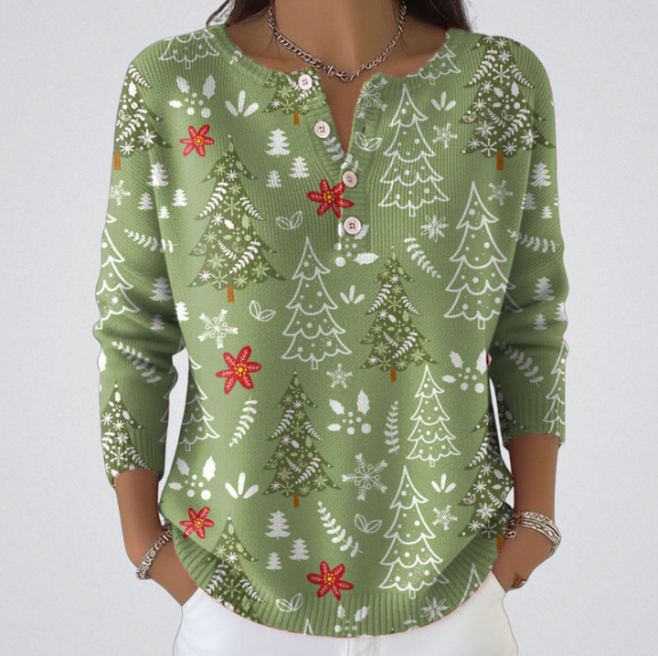 Christmas Sweater With Buttons