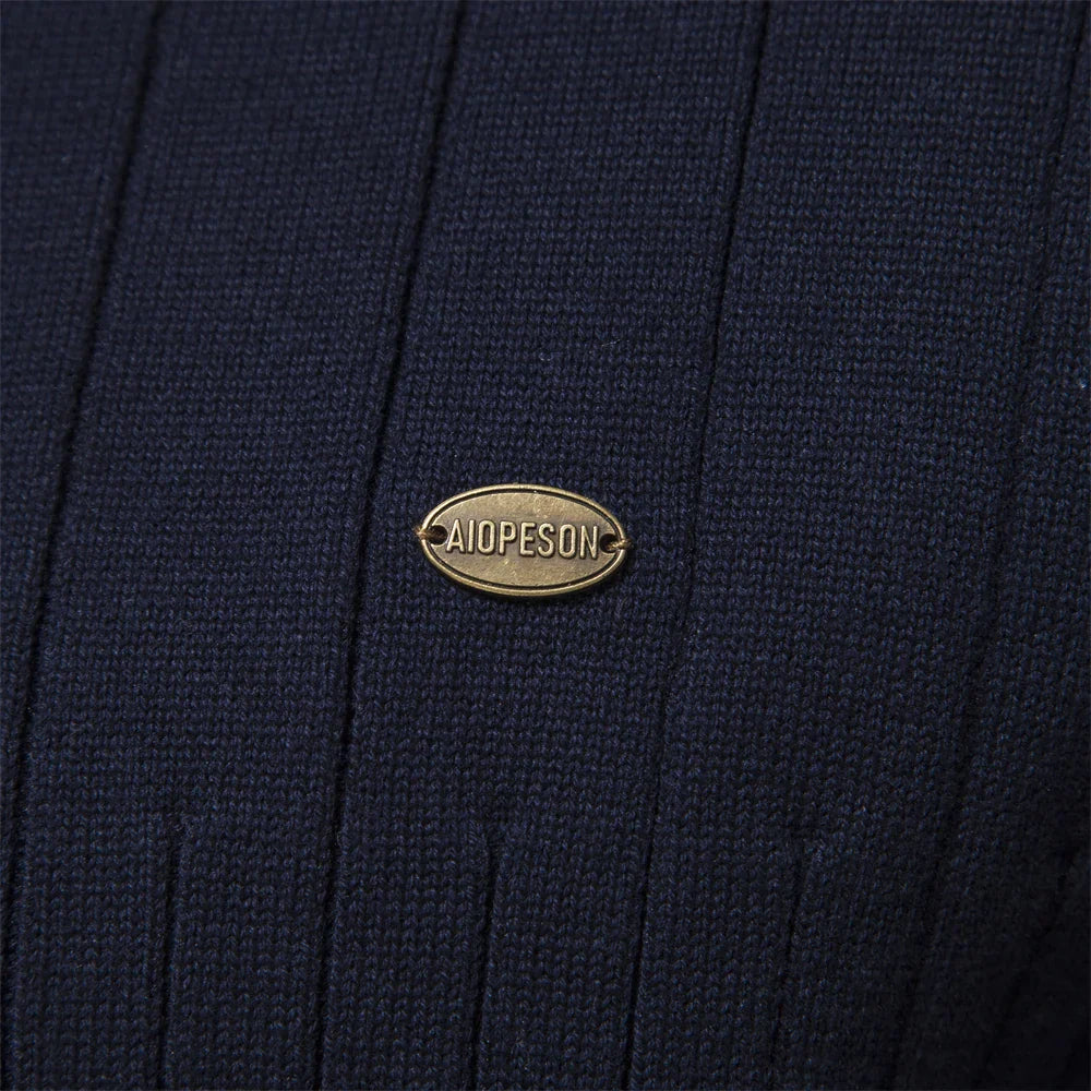 Aloïs - Men's winter sweater with zipped neck and optimal warmth