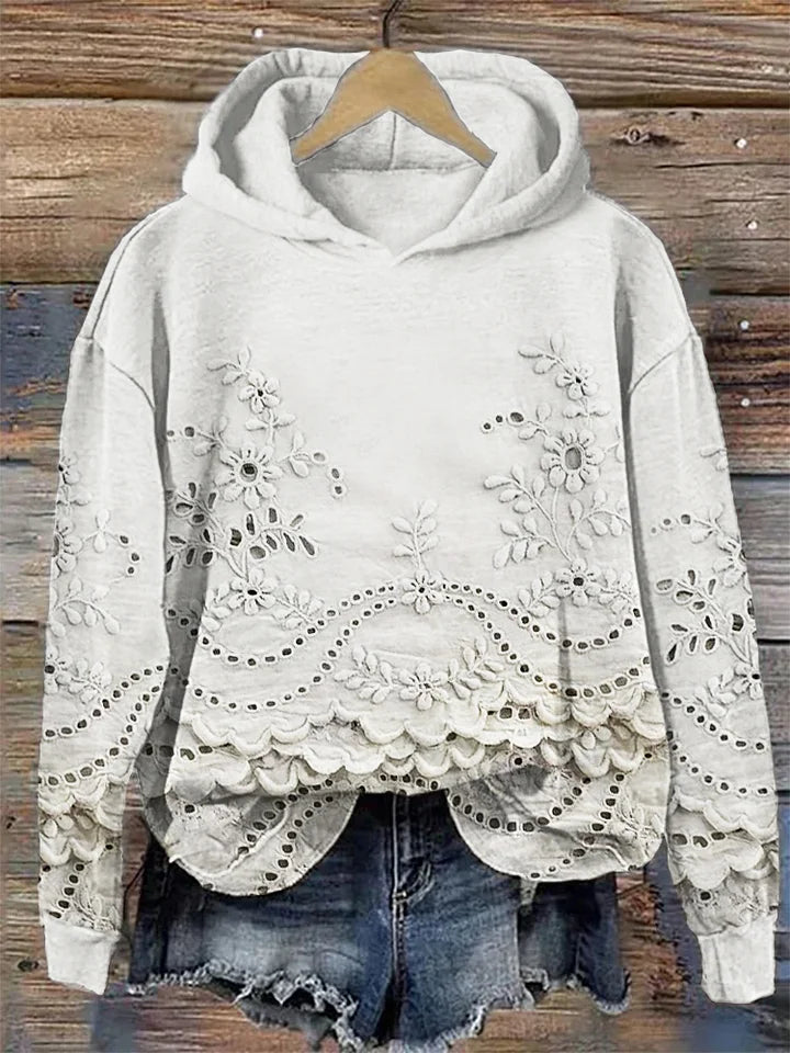 Sofie | Hoodie with Floral Embroidery