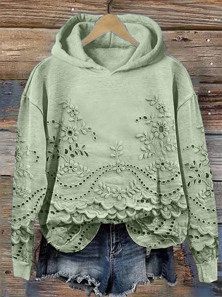 Sofie | Hoodie with Floral Embroidery